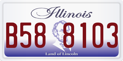 IL license plate B588103