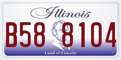IL license plate B588104