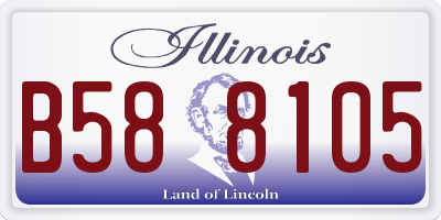 IL license plate B588105