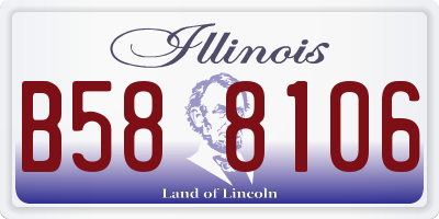 IL license plate B588106