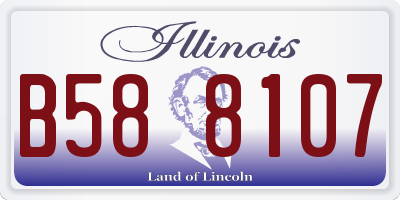 IL license plate B588107