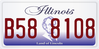 IL license plate B588108