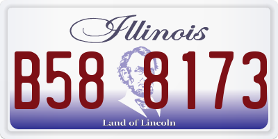 IL license plate B588173