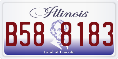 IL license plate B588183