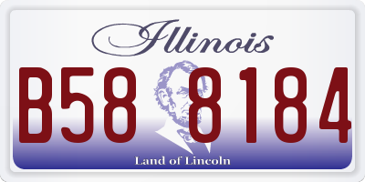 IL license plate B588184