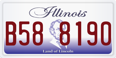 IL license plate B588190