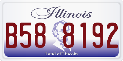 IL license plate B588192
