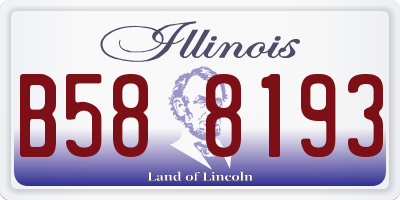 IL license plate B588193