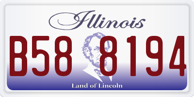 IL license plate B588194