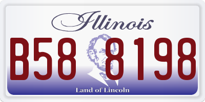 IL license plate B588198