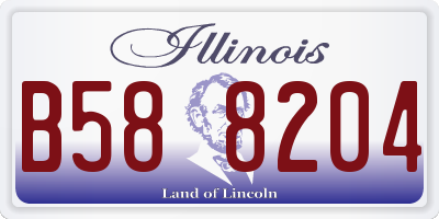 IL license plate B588204