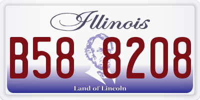 IL license plate B588208