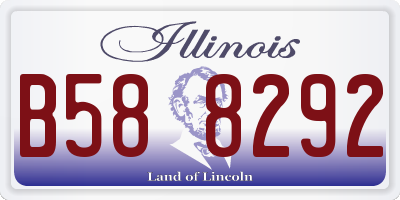 IL license plate B588292