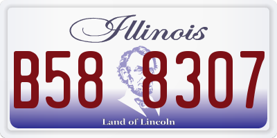 IL license plate B588307
