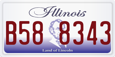 IL license plate B588343