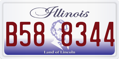 IL license plate B588344