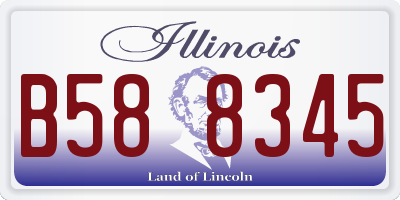 IL license plate B588345