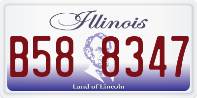 IL license plate B588347