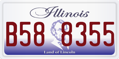 IL license plate B588355