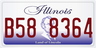 IL license plate B588364
