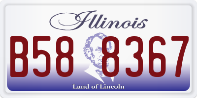 IL license plate B588367
