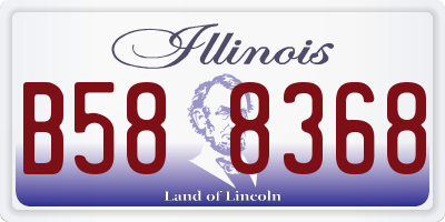 IL license plate B588368