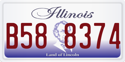 IL license plate B588374