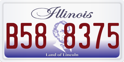 IL license plate B588375