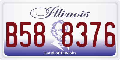 IL license plate B588376