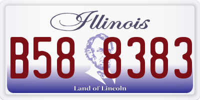 IL license plate B588383
