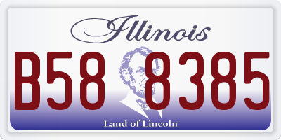 IL license plate B588385