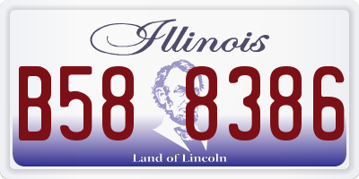 IL license plate B588386
