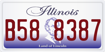 IL license plate B588387