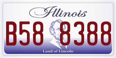 IL license plate B588388