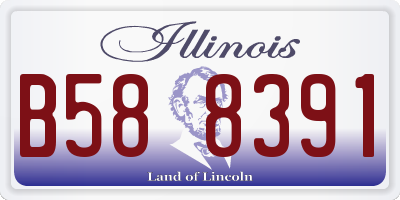 IL license plate B588391