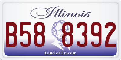 IL license plate B588392