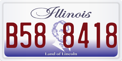 IL license plate B588418