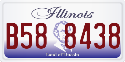 IL license plate B588438