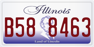 IL license plate B588463
