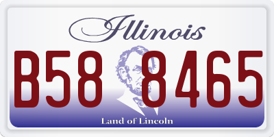 IL license plate B588465