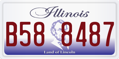 IL license plate B588487