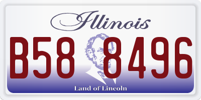 IL license plate B588496