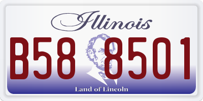 IL license plate B588501