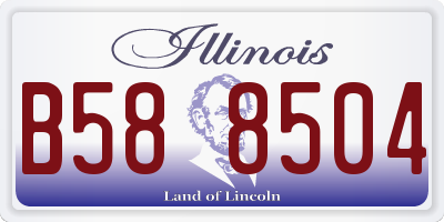 IL license plate B588504