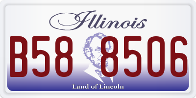 IL license plate B588506