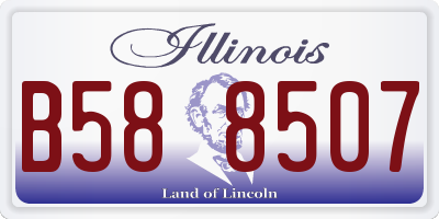 IL license plate B588507
