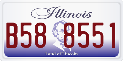 IL license plate B588551