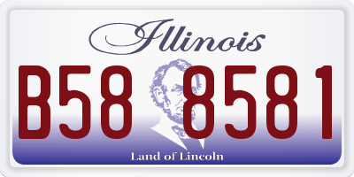 IL license plate B588581
