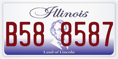 IL license plate B588587