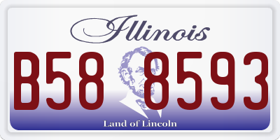 IL license plate B588593